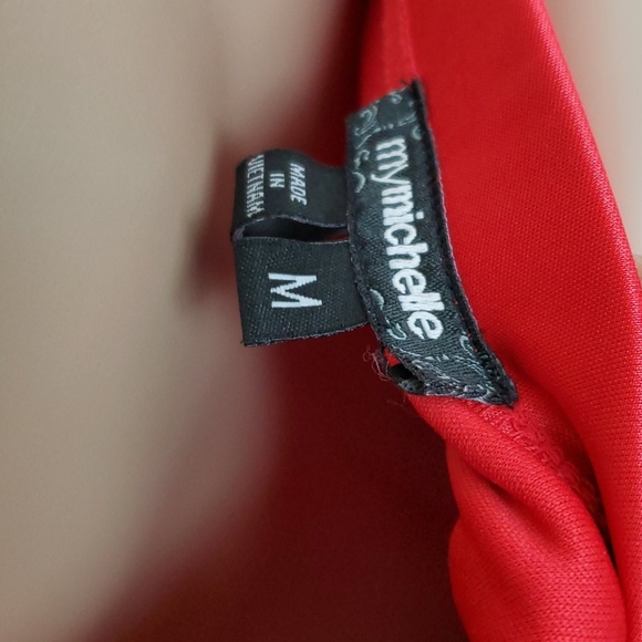 My Michelle red pleated dress - Picture 5 of 6